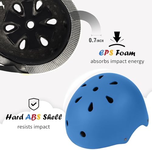 Kids Bike Helmet, Adjustable and Multi-Sport, from Toddler to Youth, 3 Sizes