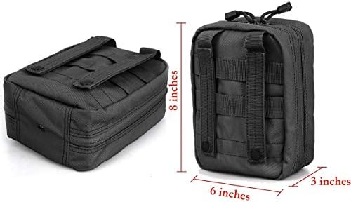 EMT Pouch MOLLE Ifak Pouch Tactical MOLLE Medical First Aid Kit Utility Pouch Carlebben (with Medical Supplies)