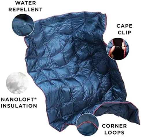 Rumpl The NanoLoft Puffy Blanket | Indoor Outdoor Camping Blanket for Traveling, Picnics, Beach Trips, Concerts | 38" x 52" | Crimson, Travel