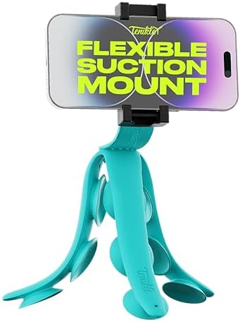 Tenikle® PRO - Flexible Tentacle Tripod for Mobile Phone and Action Camera GoPro, Insta360, DJI Osmo, As Seen on Shark Tank, Bendable Suction Cup Camera Mount & Holder, iPhone & Android Compatible