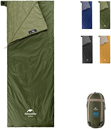 Naturehike Lightweight Sleeping Bag - Compact, Ultralight, Envelope Backpacking Bag - Portable, Waterproof, Comfortable With Compression Sack for 3 Season Camping, Traveling, Hiking