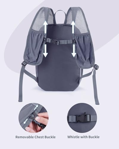 15L Small Hiking Backpack with Chest Pockets for Phone, Ultralight Hiking Daypack with Sternum Straps, Lightweight Foldable Packable Back Pack for Women Men(patent pending)