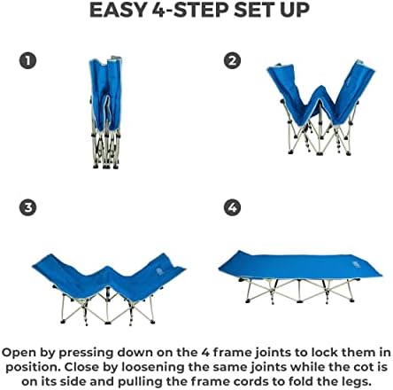 OSAGE RIVER Camping Cot for Adults - Folding Camping Cot - Portable Cots for Sleeping - Rated for 300 lbs