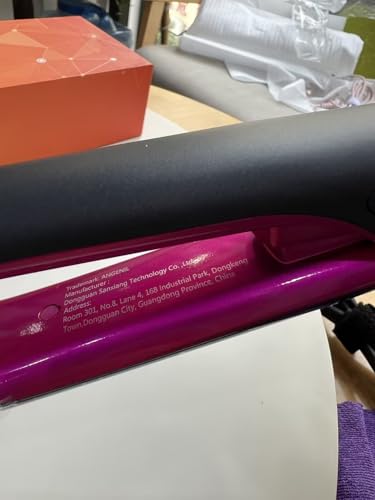 ANGENIL Pro Titanium Flat Iron Hair Straightener and Curler 2 in 1, Dual Voltage - Hair Straightening Ceramic Flat Iron 1-inch with Anti-Scald Heat Resistant Silicone Mat Facial Cleansing Brushes, Lcd