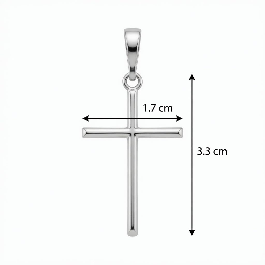 silverzone77 Cross Sterling Silver 925 Pendant Minimalistic Religious Unisex Jewelry