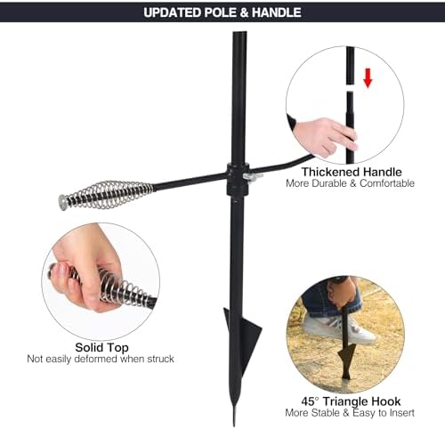 REDCAMP Swivel Campfire Grill Heavy Duty Steel Grate, Over Fire Camp Grill with Carrying Bag for Outdoor Open Flame Cooking