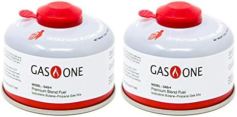 GasOne Camping Fuel Blend Isobutane Fuel Canister 100g (2 Pack)
