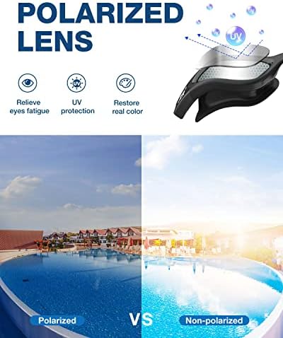 ZIONOR G1 Polarized Swimming Goggles for Unisex Adult Women Anti Fog 100% Anti UV Diving Goggles