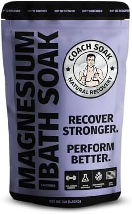 3 Pack Bundle: Coach Soak Recovery Bath Soak, Epsom Salt Bulk, Bath Salts Bulk, 3 Pack Bundle, Total of 9 Pounds (Eucalyptus, Lavender, Citrus)