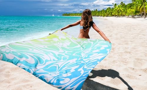 Beach Blanket Waterproof Sandproof Beach Mat 79" X 83" /10'x9'for 2-8 Adults Quick Drying Outdoor Picnic Mat Beach Accessories for Travel, Camping, Hiking