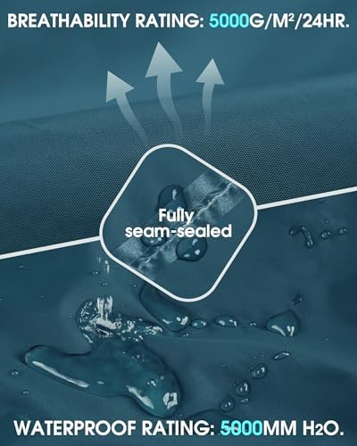 33,000ft Packable Rain Pants for Women Waterproof Pants Lightweight Rain Over Pants Outdoor Windproof Pant for Golf Hiking