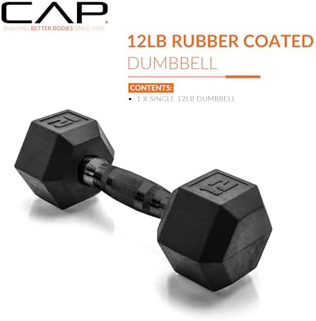 CAP Barbell Coated Hex Dumbbell Weight | Multiple Options