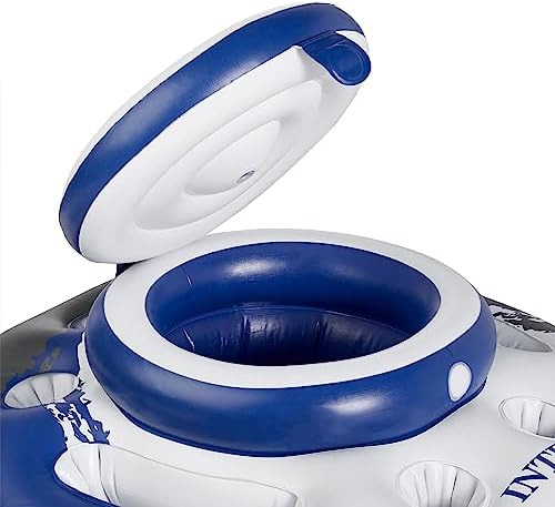 INTEX 56822EP Mega Chill Inflatable Cooler: Removable Ice Chest – 5 Built-in Cup Holders – 2 Durable Handles – Easy-To-Use Connectors – River Run Compatability