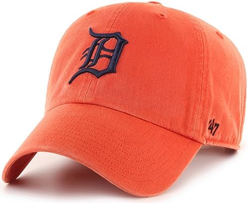 47 Brand MLB Alternate Color Primary Logo Clean Up Adjustable Baseball Cap Hat, Adult One Size Fits All