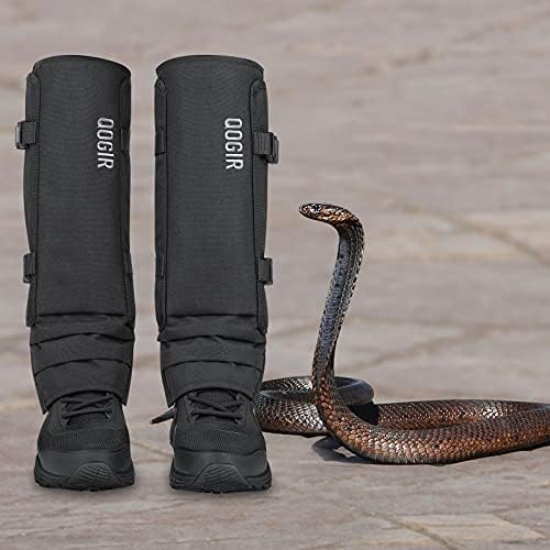 QOGIR Snake Gaiters for Hunting: Durable Snake Guards, Snake Gaiter Leggings for Men & Women, Snake Bite Protection for Lower Legs, Snake Proof Gaiters with Adjustable Size