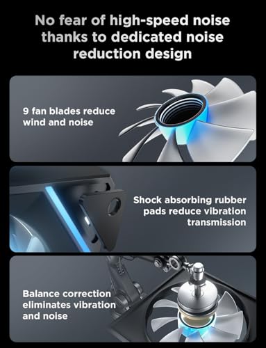 AsiaHorse AMICI-5GT RGB PC Fans, Infinity Mirror ARGB Fans HDB Bearing Fan Speeds Up to 1800 RPM with 24 LED Lights, Reverse Blade Fan Compatible Motherboard Aura SYNC (Not Wireless Connection)