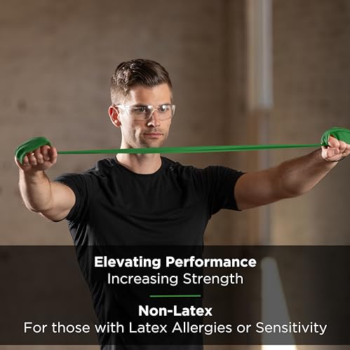 THERABAND Resistance Band 25 Yard Roll, Heavy Green Non-Latex Professional Elastic Bands For Upper & Lower Body Exercise Workouts, Physical Therapy, Pilates, Rehab, Dispenser Box, Level 4