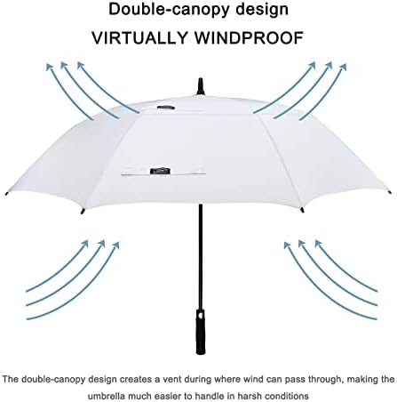 G4Free 47/54/62/68 Inch Automatic Open Golf Umbrella Oversize Extra Large Double Canopy Vented Windproof Waterproof Stick Umbrellas