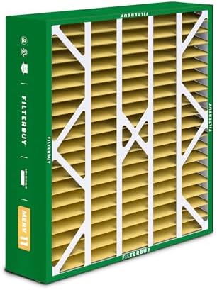 Filterbuy 20x25x6 Air Filter MERV 11 Allergen Defense (2-Pack), Pleated HVAC AC Furnace Air Filters for Aprilaire Space-Gard 201/2200 / 2250 & Lennox (Actual Size: 19.75 x 24.25 x 6.00 Inches)