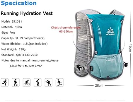 AONIJIE 5L Outdoor Sport Multifunctional Camping Backpack Cycling Running Climbing Hiking Hydration Vest Pack