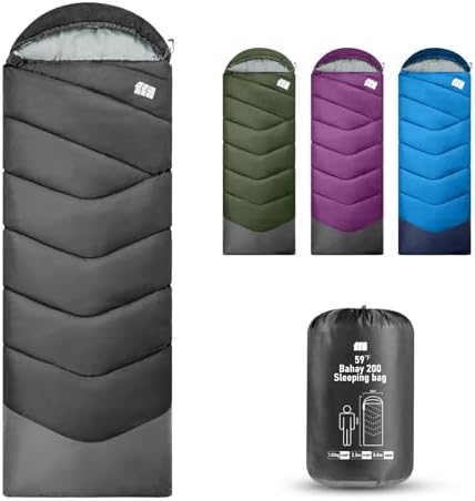 Sleeping Bags for Adults Cold Weather,Portable, Waterproof,Lightweight Sleeping Bag for Tall Girls Boys with Compression Sack for Warm Camping, Hiking, Outdoor & Indoor