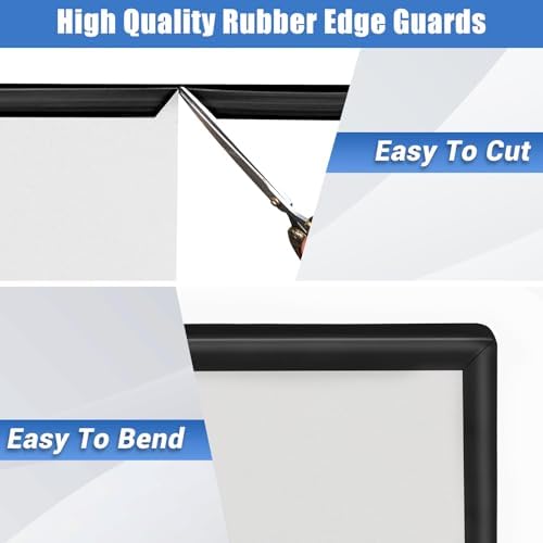 Rubber Edge Trim, Self-Adhesive Flexible Edge Protector for Plywood, Cabinet and Drawer, 3/4" Peel and Stick U Shaped Edge Banding for Wood, EPDM Material, Fit 0.75"(19mm), Length 10Ft