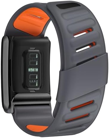 Comfort Durable Silicone Wristband Compatible with WHOOP 4.0 Band, Soft Silicone Sports Loop Strap for Men & Women, with U Shapped Connector