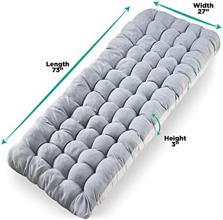 Zone Tech Camping Cot Mattress Pad Premium Quality Outdoor Comfortable Thicker Cotton Sleeping Cot Lightweight Waterproof Bottom Pad Mattress for Adult, Kid