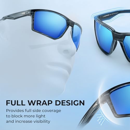 KastKing Osage Polarized Sport Sunglasses for Men and Women, Ideal for Driving Fishing Cycling Running, UV Protection