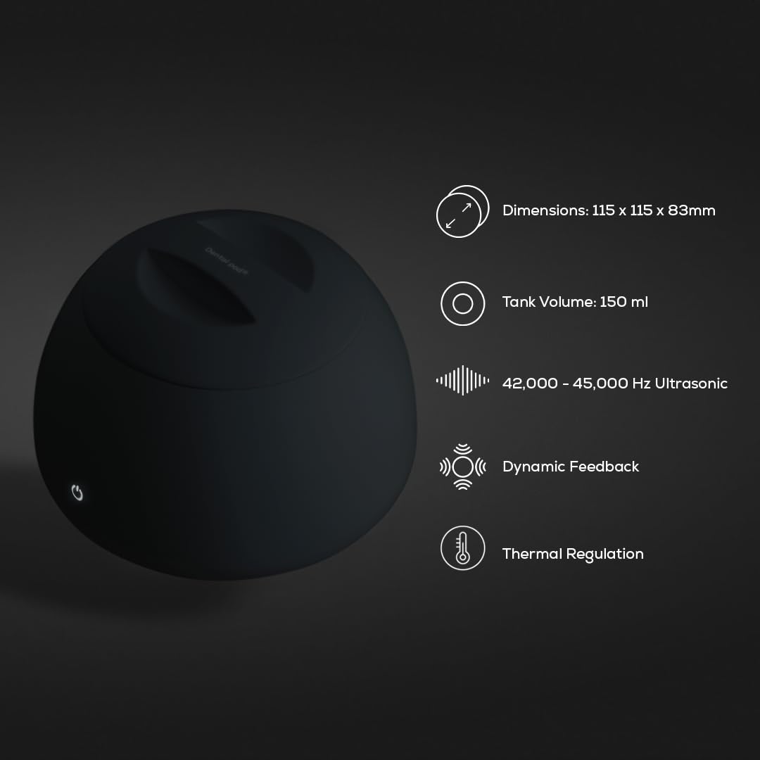 Zima Dental Pod | Jet Black | Ultrasonic Retainer Cleaner Machine | Aligner, Nightguard, Mouth Guard, Denture Cleaner | Oral Dental Care FSA HSA Approved