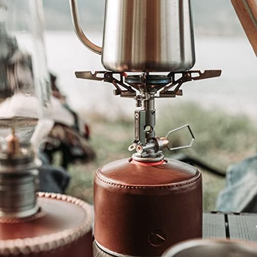 CAMPINGMOON Canister Top Stove Portable Compact Foldable w/Micro Regulator w/4Flex w/igniter XD-2F