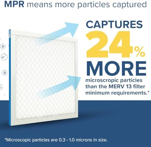 Filtrete 20x25x1 AC Furnace Air Filter, MERV 13, MPR 1900, Premium Allergen, Bacteria & Virus Filter, 3-Month Pleated 1-Inch Electrostatic Air Cleaning Filter, 2-Pack (Actual Size 19.69x24.69x0.78 in)
