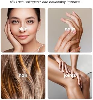 Coco March Silk Face Collagen – High-Absorption Molecular Collagen & Silk Sericin Protein – 20g Protein, No Taste, Dissolves Instantly – Supports Skin, Hair, Nails & Joint Health – 30-Day Supply