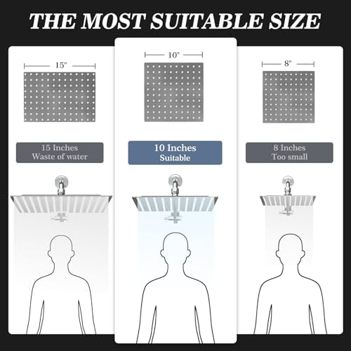 Shower Head, Rain Shower Head with Handheld Spray Combo, 10 Inch Adjustable High Pressure Rainfall Shower Head, Dual Showerhead Set with Extension Arm and 60 Inch Long Shower Hose (Silver)