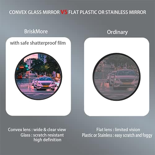 Bike Mirrors,Bike Bar End Mirror, HD Glass Convex Lens Bicycle Rearview Mirror, Safe Cycling Rearview Mirror, Easy to Install