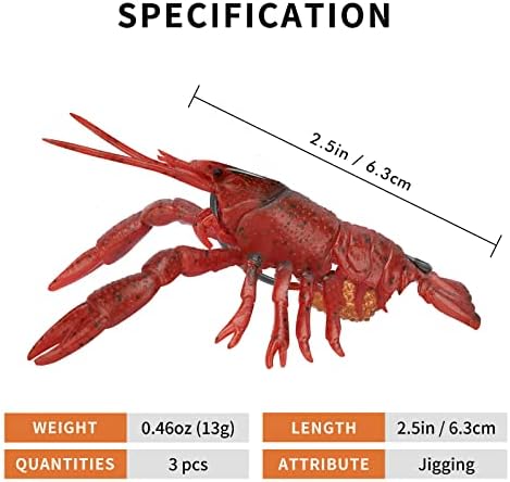 TRUSCEND Pre-rigged Fishing Jig Lures for Freshwater and Saltwater, Innovative Super Durable TPE Bass Lures, Lifelike Shrimp Crayfish Swimbait, Weedless Lure for Crappie Trout Walleye, Keep Separately