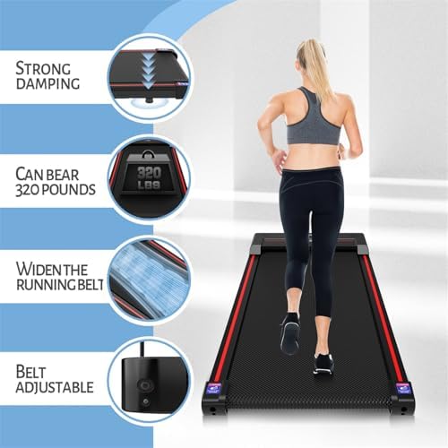 Sperax Walking Vibration Pad with APP, 3 in 1 Under Desk Treadmill, 2.5HP Low Noise Walking Treadmill Pad with Remote Control,Portable Treadmills for Home Office