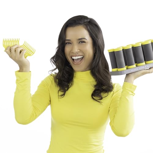 Drybar The Roller Club Curling Hot Rollers | 10 Rollers, 2 Sizes, Heats-Up Fast, Gentle on Hair, Reduces Frizz, Adds Shine, comes with Heat-Resistant Bag