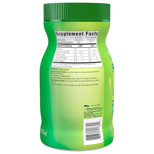 Benefiber Daily Prebiotic Fiber Supplement Powder for Digestive Health, Unflavored - 125 Servings (17.6 Ounces)