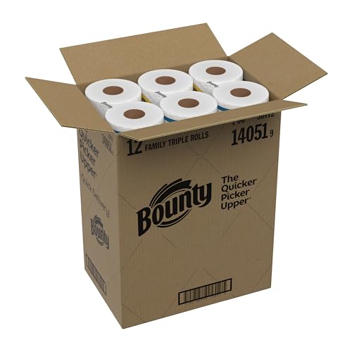 Bounty Paper Towels Quick Size, White, 16 Family Rolls = 40 Regular Rolls (Packaging May Vary)