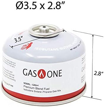 GasOne Camping Fuel Blend Isobutane Fuel Canister 100g (2 Pack)