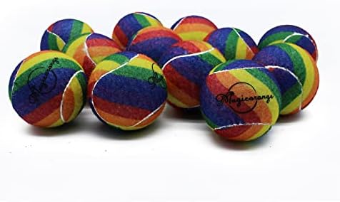 Magicorange Tennis Balls, 12 Pack Advanced Training Tennis Balls Practice Balls, Come with Mesh Bag for Easy Transport, Good for Beginner Training Ball