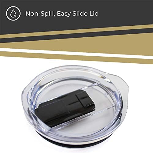 Campus Colors NCAA Stainless Steel Tumbler perfect for Gameday - 18 oz - Double Walled - Keeps Drinks Perfectly Insulated (Central Florida Knights - Black)