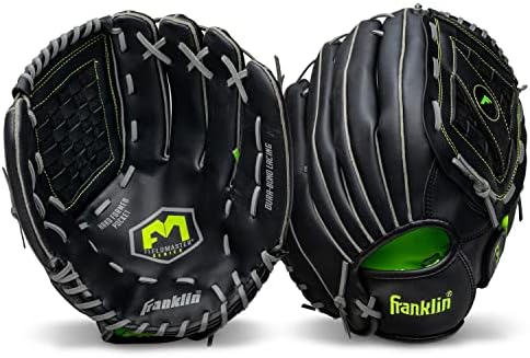 Franklin Sports Baseball + Softball Gloves - Field Master Adult + Youth Baseball + Softball Gloves - Right Hand + Left Hand Gloves - Infield + Outfield Mitts - Multiple Sizes + Colors