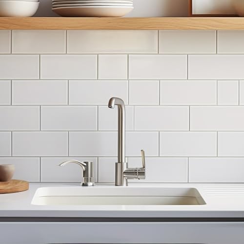 SAMODRA Built-in Kitchen Sink Soap Dispenser (Brushed Nickel) with 39" Extended Tube Kit, Upgraded Leak-Proof Design, No More Messy Refill