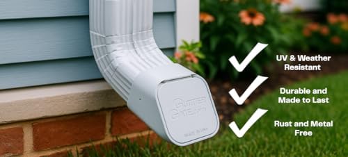 The Original GutterGate 3"x4" for Type-A Downspouts (White) (Made in The USA)