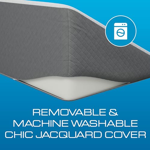 Kölbs Bed Wedge Pillow Extra Wide with Memory Foam Top, Large 12 Height (31 x 33 x 12) Stylish Jacquard Cover for Sleeping and Acid Reflux