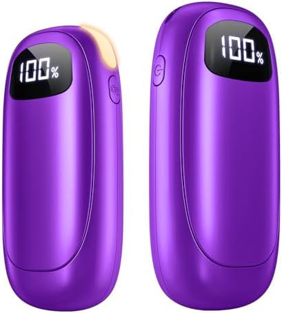 Hand Warmers Rechargeable - 2 Pack Electric Hand Warmers 14000mAh, 16 Hrs Warmth Dual-Sided Heating Max 131℉, 4 Heating Levels Battery Operated Pocket Heater for Raynauds, Hunting, Golf, Camping