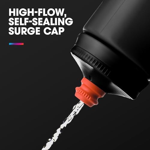 HydraPak Breakaway Surge Lightweight Bike Water Bottle 2-Pack (20oz, 25oz, 30oz) - High Flow, Cycling & Sports Squeeze Bottle