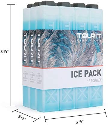 TOURIT Ice Packs for Coolers Reusable Long Lasting Freezer Packs for Lunch Bags/Boxes, Cooler Backpack